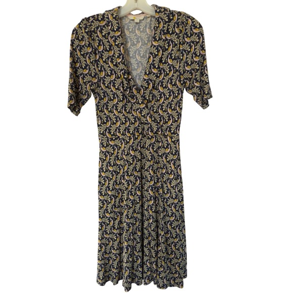 Boden Dresses & Skirts - Boden Navy Peacock Print Lenzing‎ Ecovero Jersey Dress US 6L UK 10L D0112